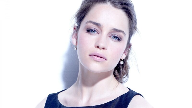 woman with blue eyes in studio