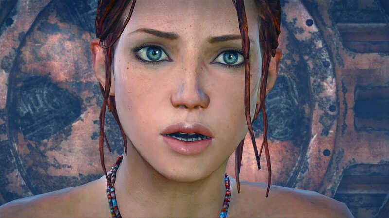 Woman with Blue Eyes — Intense, 3d Render