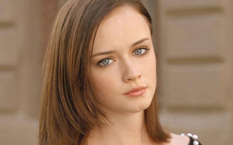 woman with blue eyes looking