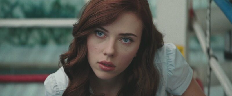woman with blue eyes looking