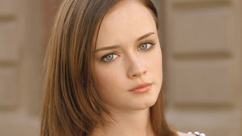 woman with blue eyes looking