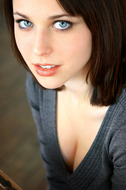 woman with blue eyes looking at camera
