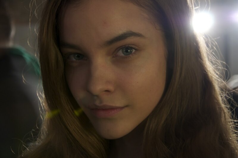 woman with blue eyes looking at camera