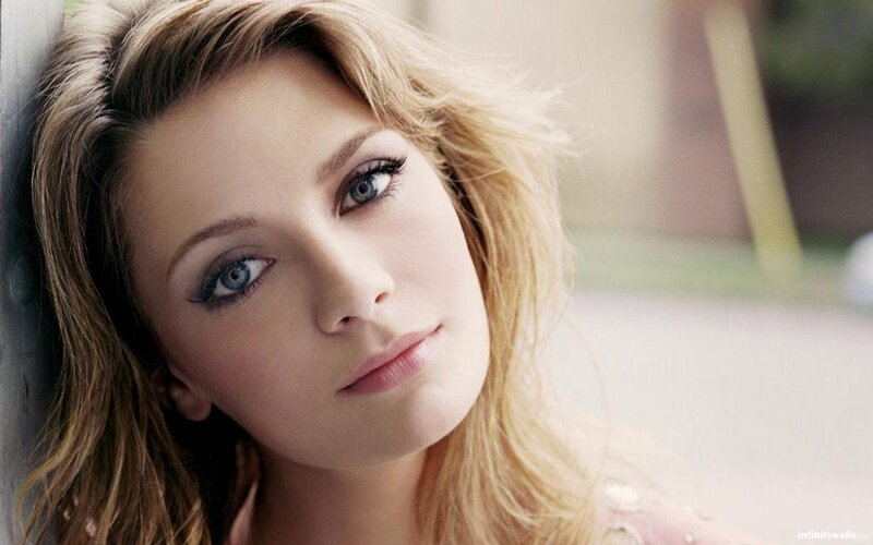 woman with blue eyes looking at camera