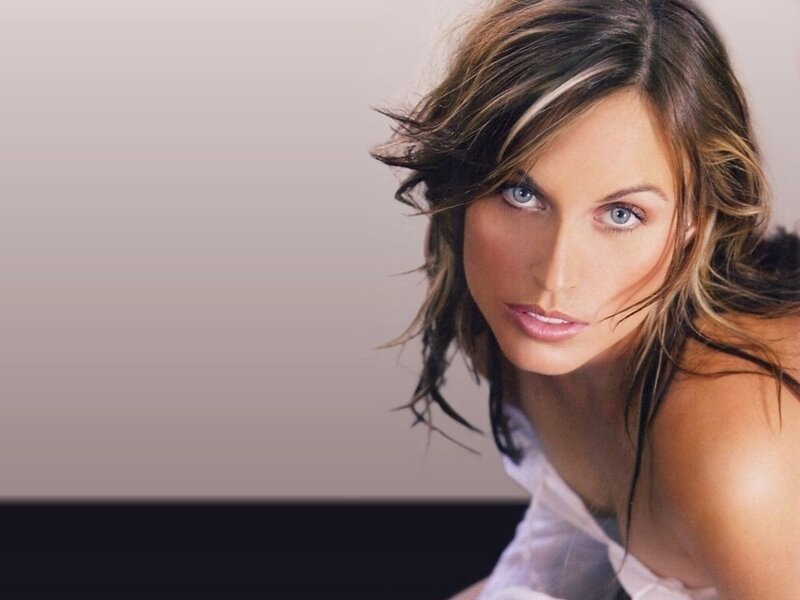 woman with blue eyes looking at camera
