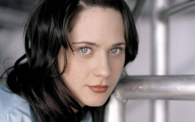 woman with blue eyes looking at camera