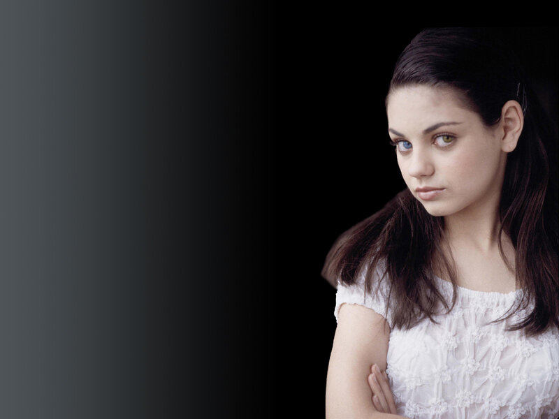 woman with blue eyes looking away