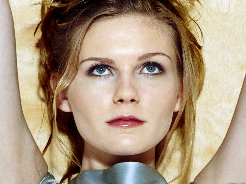 woman with blue eyes looking up
