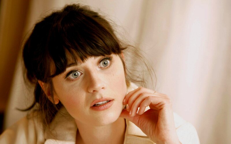 woman with blue eyes looking up