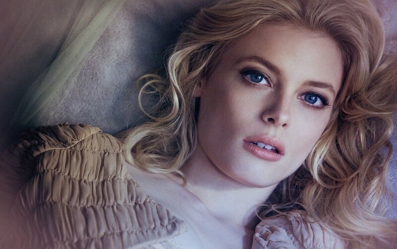 woman with blue eyes lying down