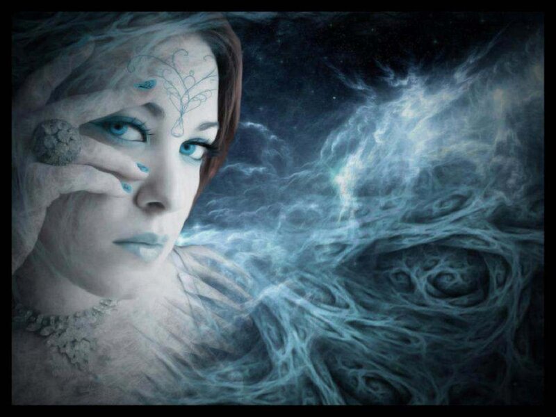 Woman with Blue Eyes — Mystical, Night