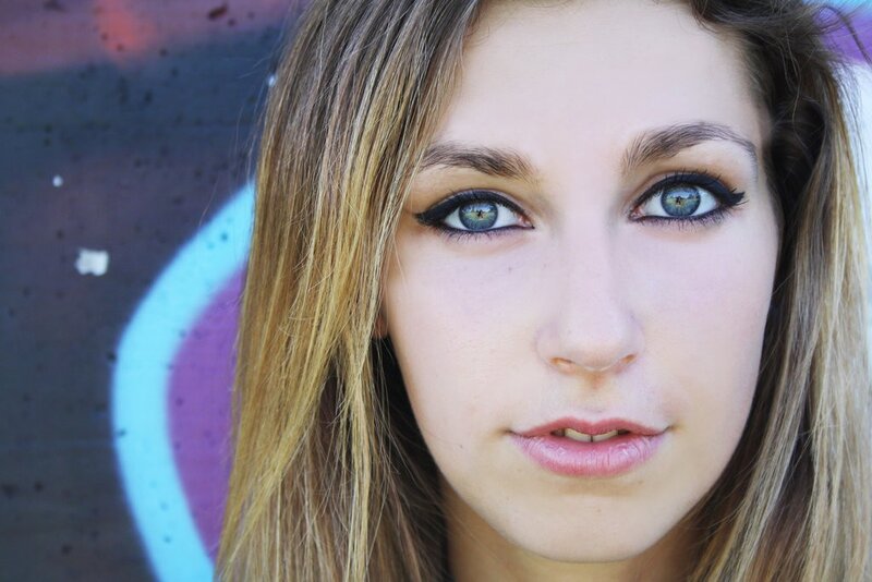 Woman with Blue Eyes — Neutral, Afternoon, Photograph
