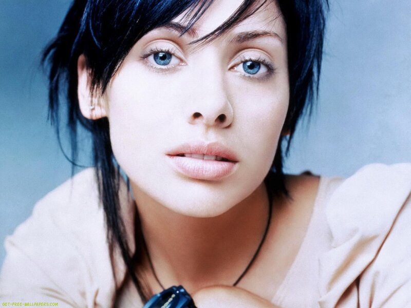 Woman with Blue Eyes — Neutral, Photograph, Necklace