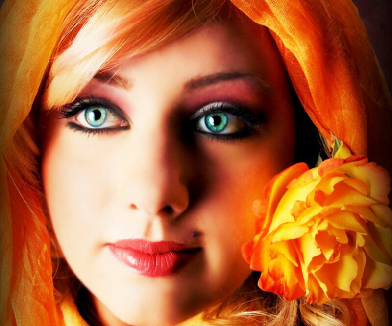 Woman with Blue Eyes — Orange