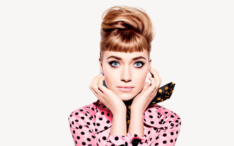 Woman with Blue Eyes — Pink, Confident