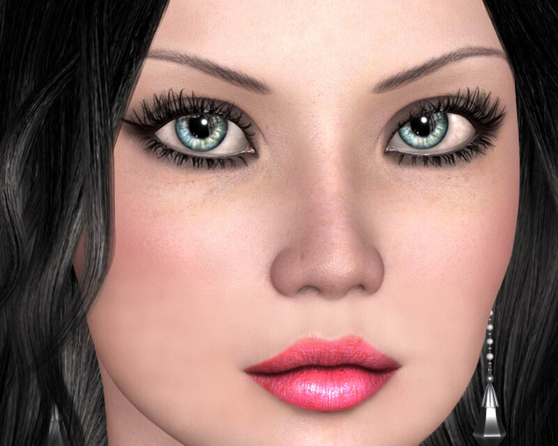 Woman with Blue Eyes — Pink, Neutral