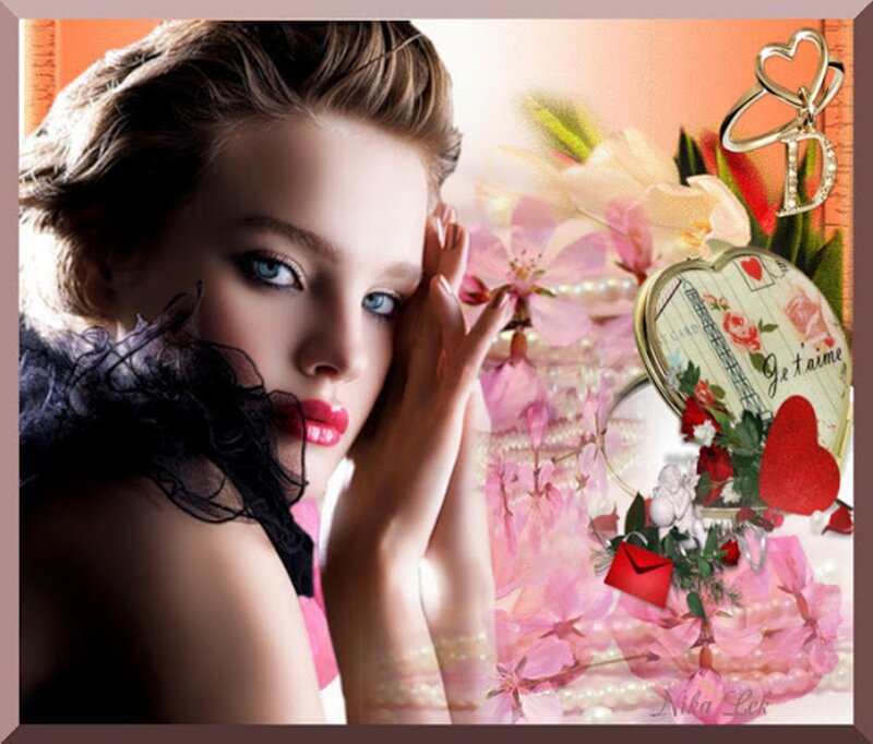 Woman with Blue Eyes — Pink, Romantic