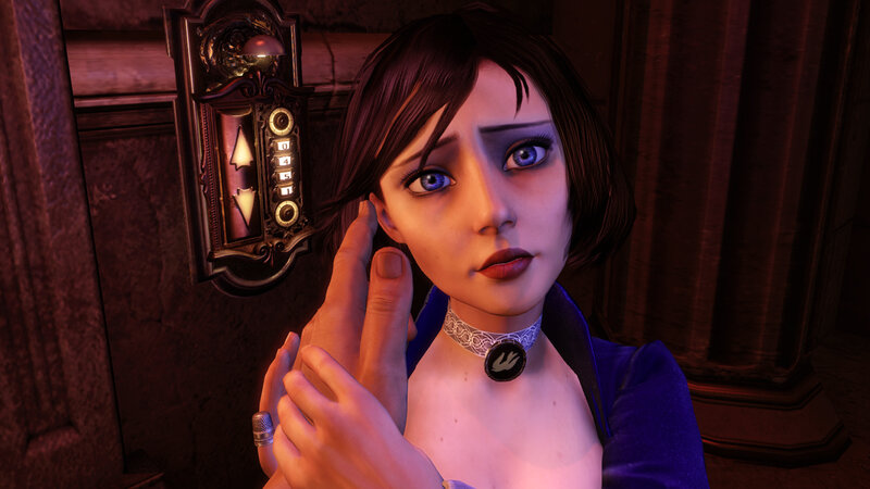 Woman with Blue Eyes — Purple, Dramatic, Night