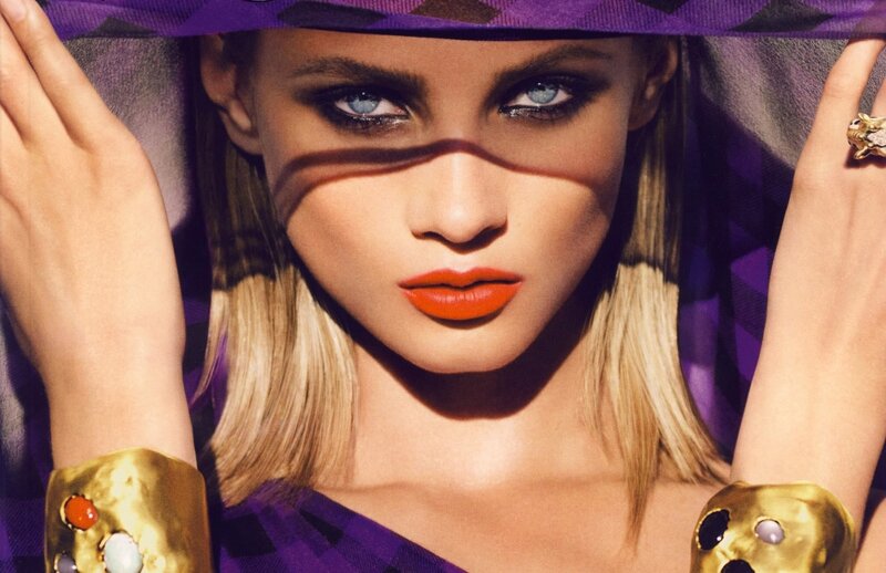 Woman with Blue Eyes — Purple, Dramatic