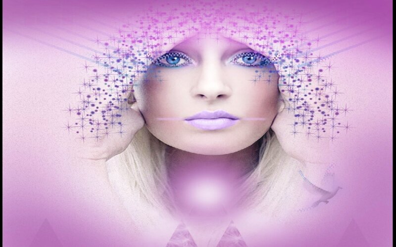 Woman with Blue Eyes — Purple