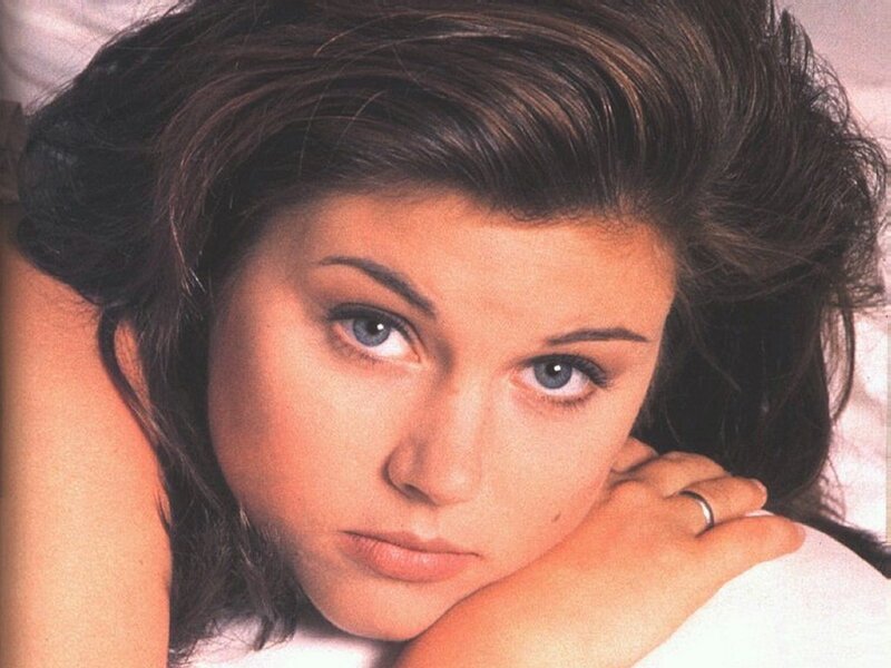 woman with blue eyes resting