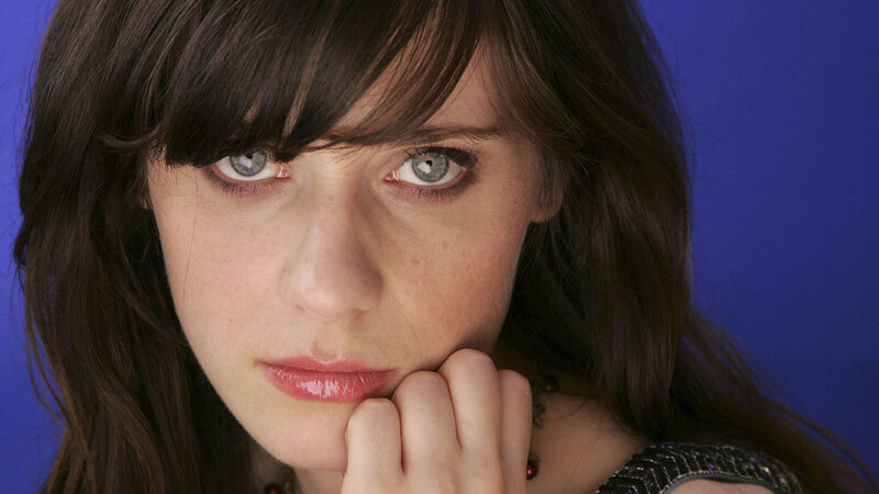 woman with blue eyes resting chin