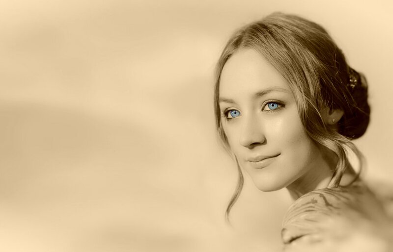 Woman with Blue Eyes — Sepia