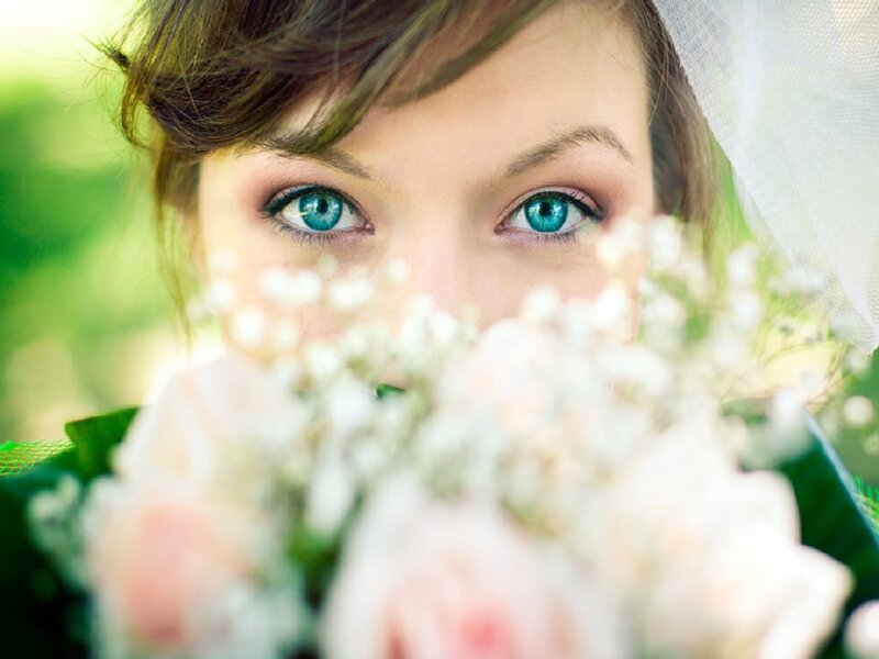 Woman with Blue Eyes — Serene, Spring