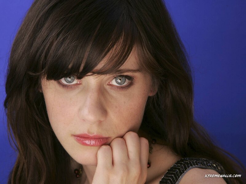 Woman with Blue Eyes — Serious, Photograph, Blue Background