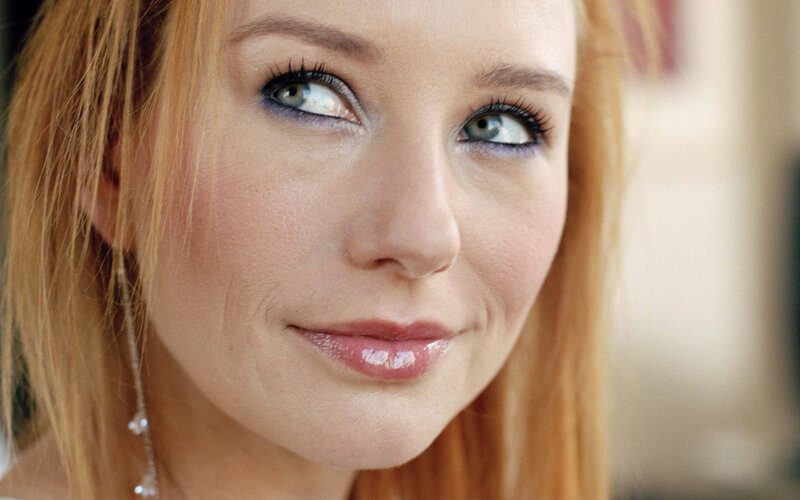 woman with blue eyes smiling