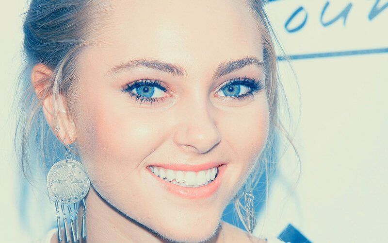 woman with blue eyes smiling