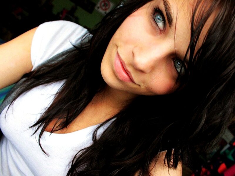 woman with blue eyes smiling