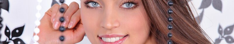 woman with blue eyes smiling