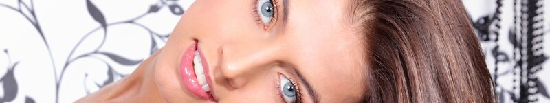 woman with blue eyes smiling