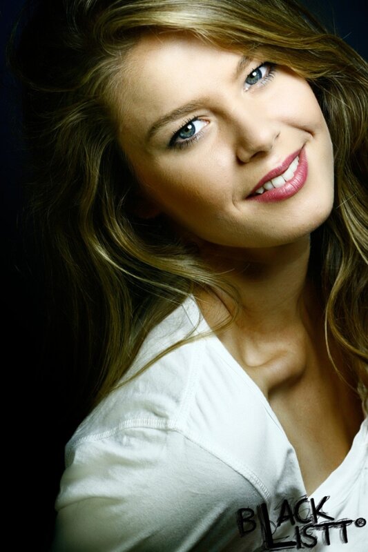woman with blue eyes smiling