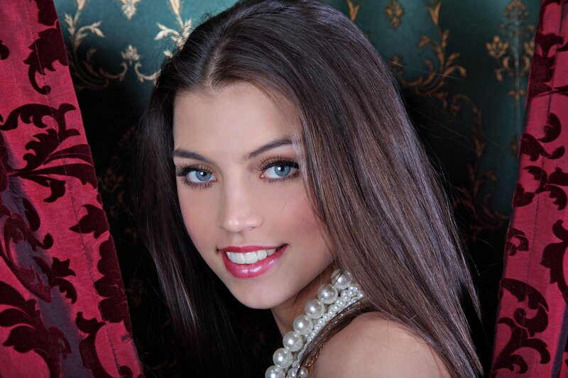 woman with blue eyes smiling