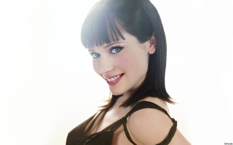 woman with blue eyes smiling