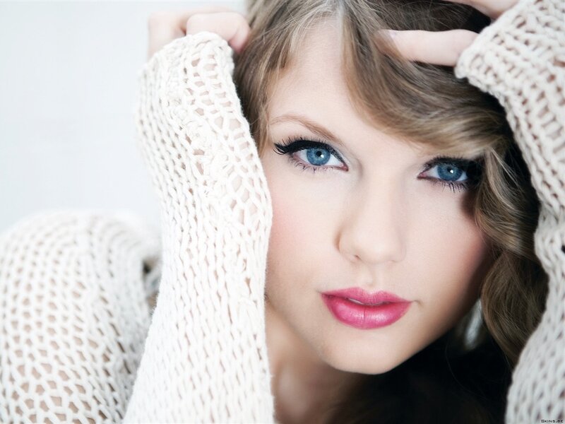 Woman with Blue Eyes — White, Calm, Photograph, Sweater