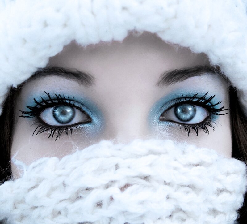 Woman with Blue Eyes — White, Cold