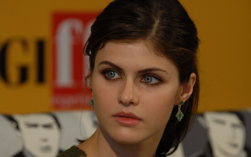 Woman with Blue Eyes — Yellow, Serious