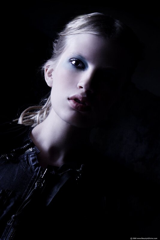 woman with blue eyeshadow