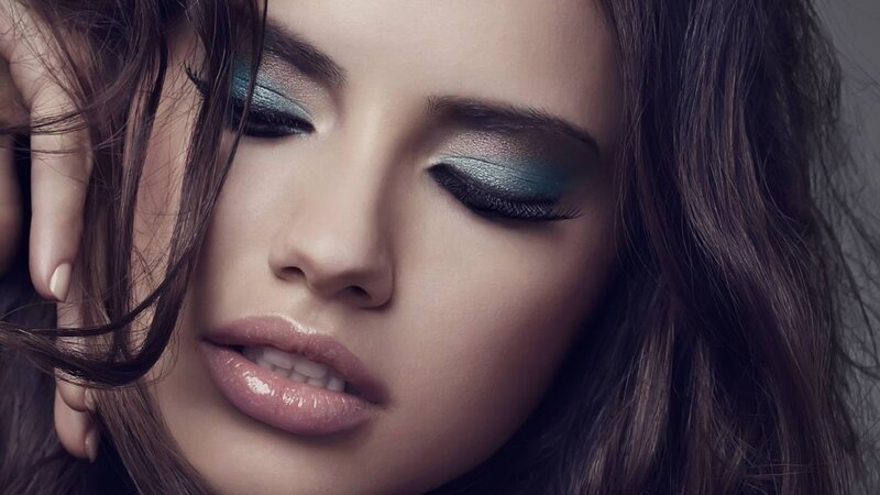 woman with blue eyeshadow