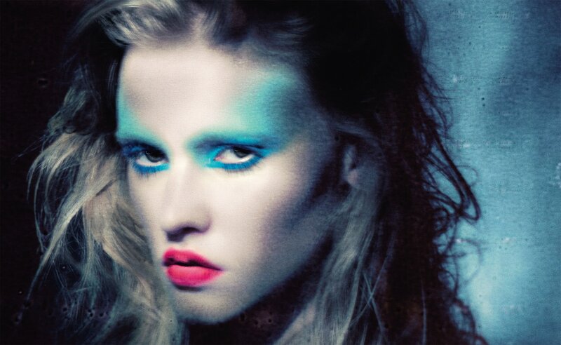 woman with blue eyeshadow