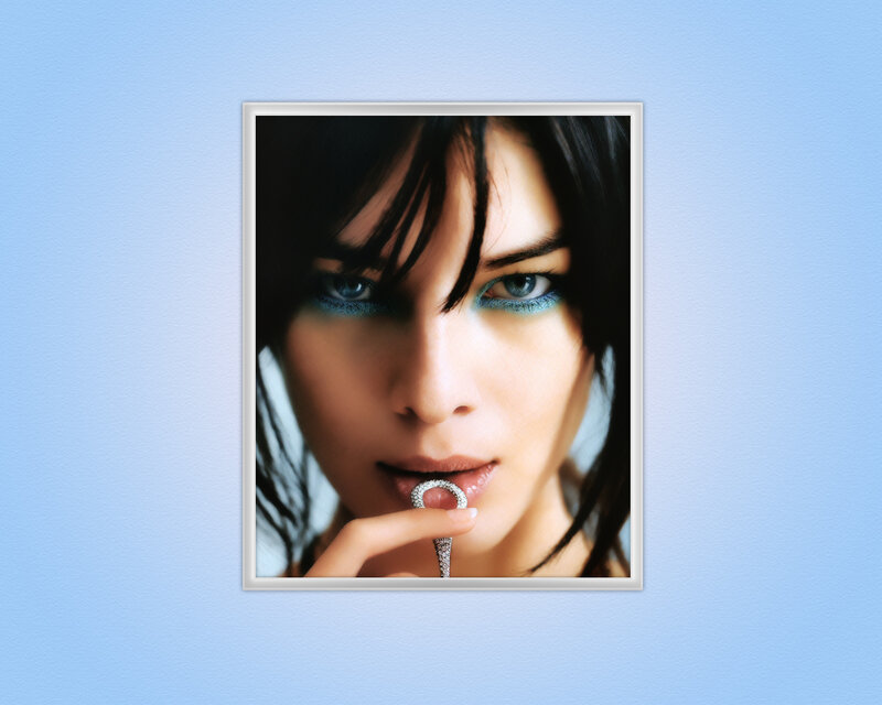 woman with blue eyeshadow