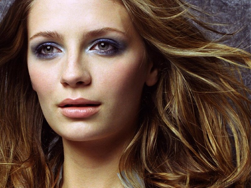 Woman with Blue Eyeshadow — Brown