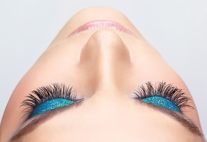 Woman with Blue Eyeshadow — Calm, Photograph
