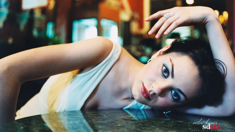Woman with Blue Eyeshadow — Dramatic, Night, Photograph, Ring, Table