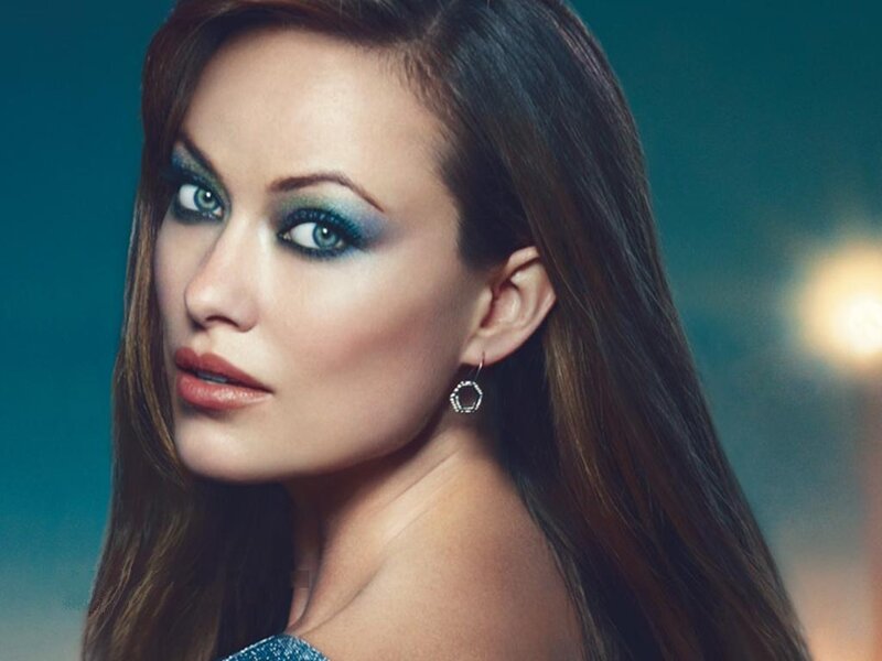 Woman with Blue Eyeshadow — Dramatic, Photograph, Earring