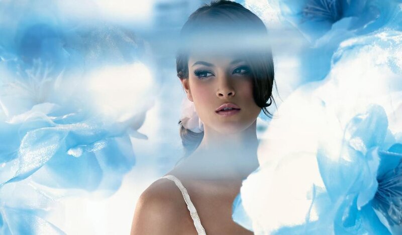 Woman with Blue Flowers — Dreamy