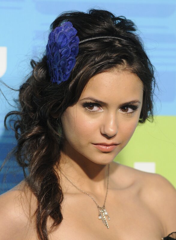 woman with blue hair accessory